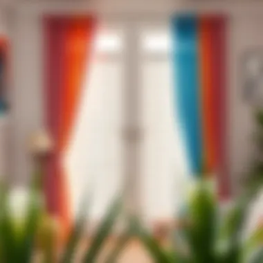 Creative color combinations in jalousie curtains