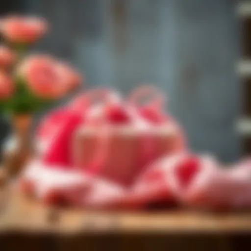 Elegant fabric arrangement for gift wrapping