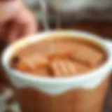 Delicious hot chocolate made from cocoa