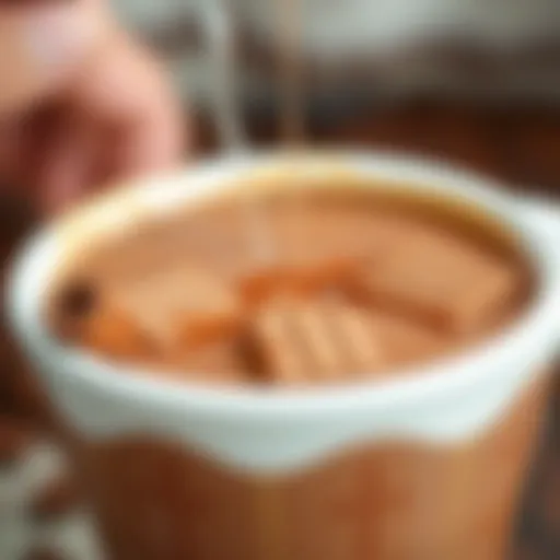 Delicious hot chocolate made from cocoa