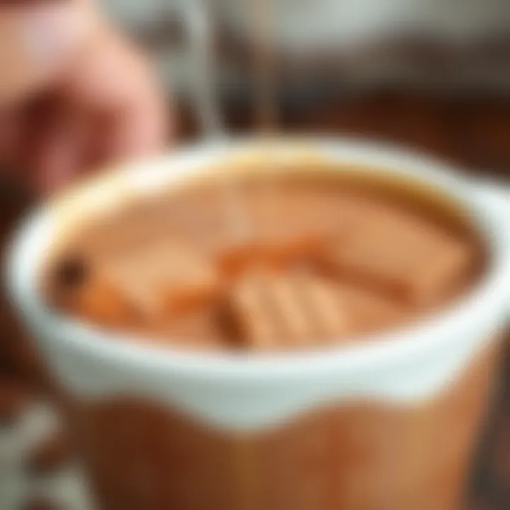 Delicious hot chocolate made from cocoa