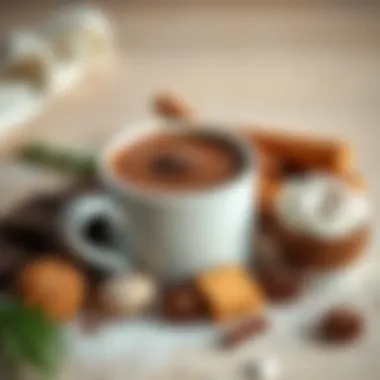 Selection of ingredients for homemade hot chocolate