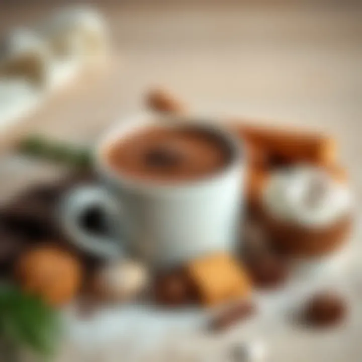 Selection of ingredients for homemade hot chocolate