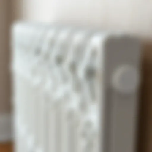 Dust accumulation on a radiator