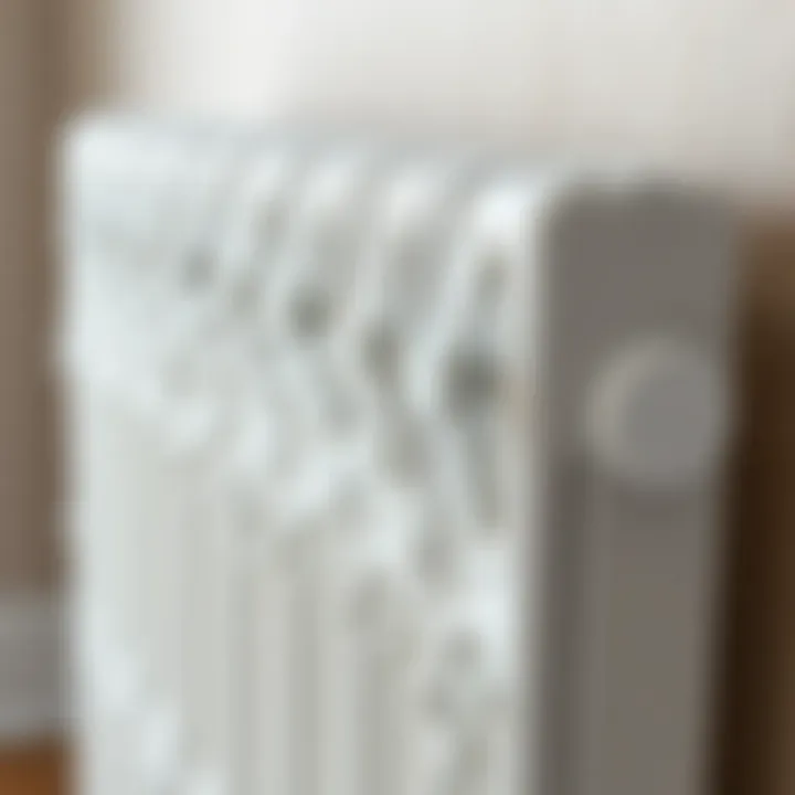 Dust accumulation on a radiator