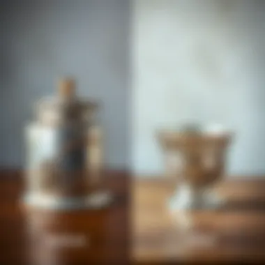 Transformation of Silver Items Before and after polishing silver items