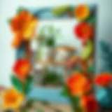 Creative cardboard frame design showcasing vibrant colors