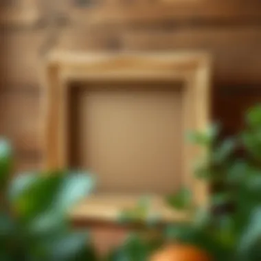 Finished cardboard frame displayed with artistic flair