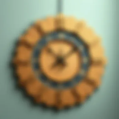 Unique Clock Face Design Colorful and unique clock face created from cardboard