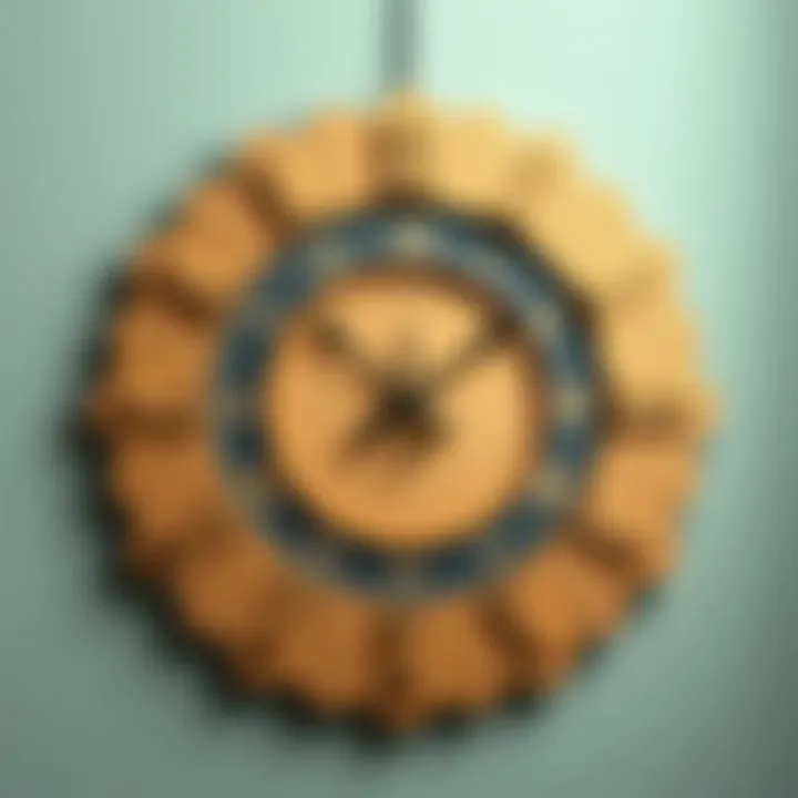 Unique Clock Face Design Colorful and unique clock face created from cardboard