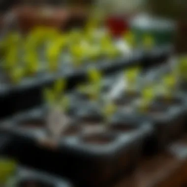 Seedling trays ready for winter planting