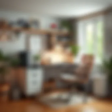 Functional Reading Space Functional reading space with a modern desk and chair