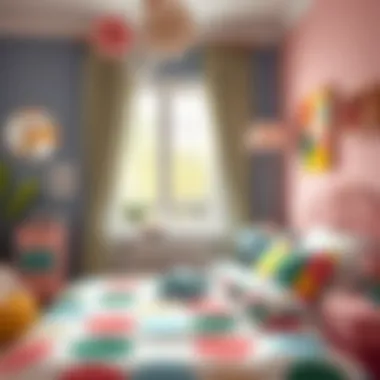 Colorful accessories enhancing the atmosphere of a girl's room