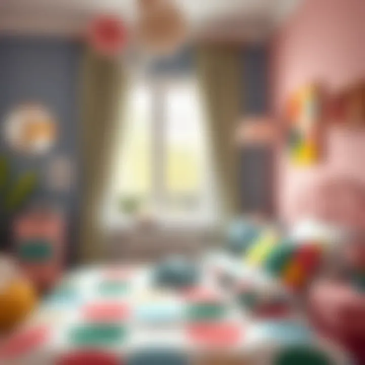 Colorful accessories enhancing the atmosphere of a girl's room