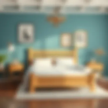 Classic wooden bed frame from Koçtaş