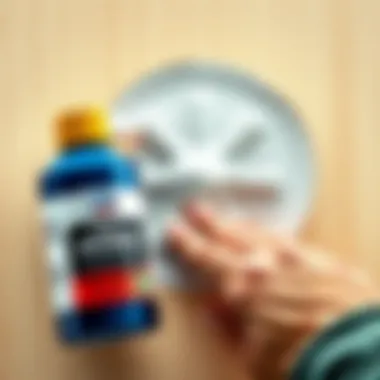 A careful application of solvent to the affected area