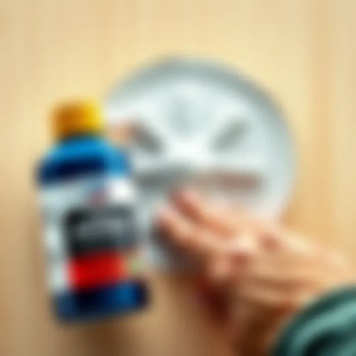 A careful application of solvent to the affected area