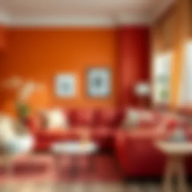 A cozy atmosphere created by warm colored upholstery