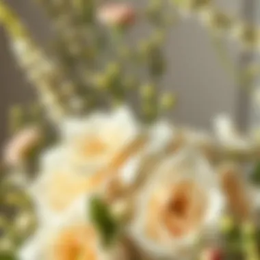 Beautiful floral arrangement with cream and complementary tones