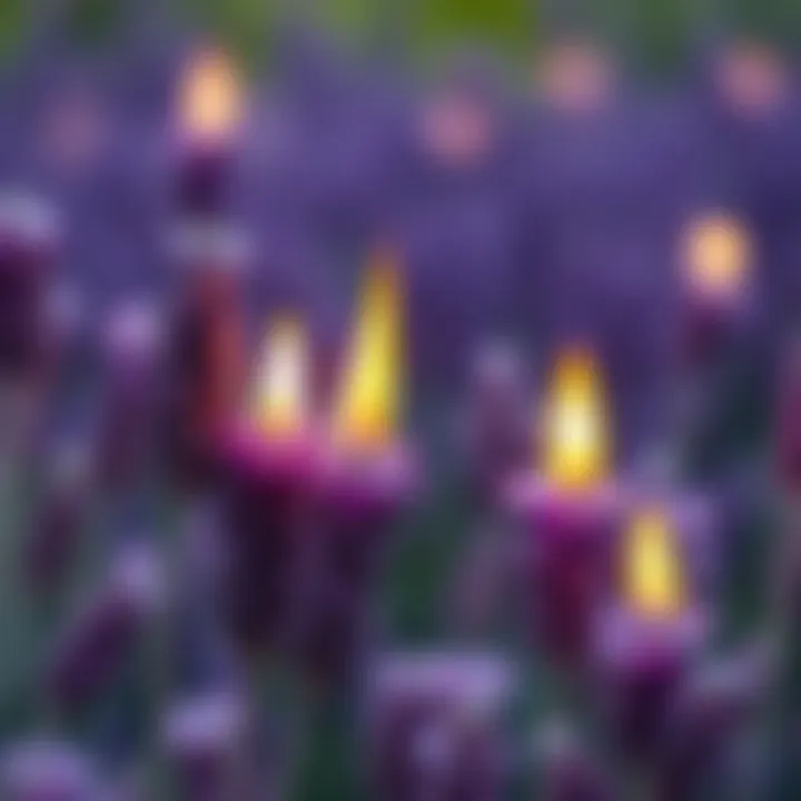 Close-up of Lavender Flames Close-up of lavender flames