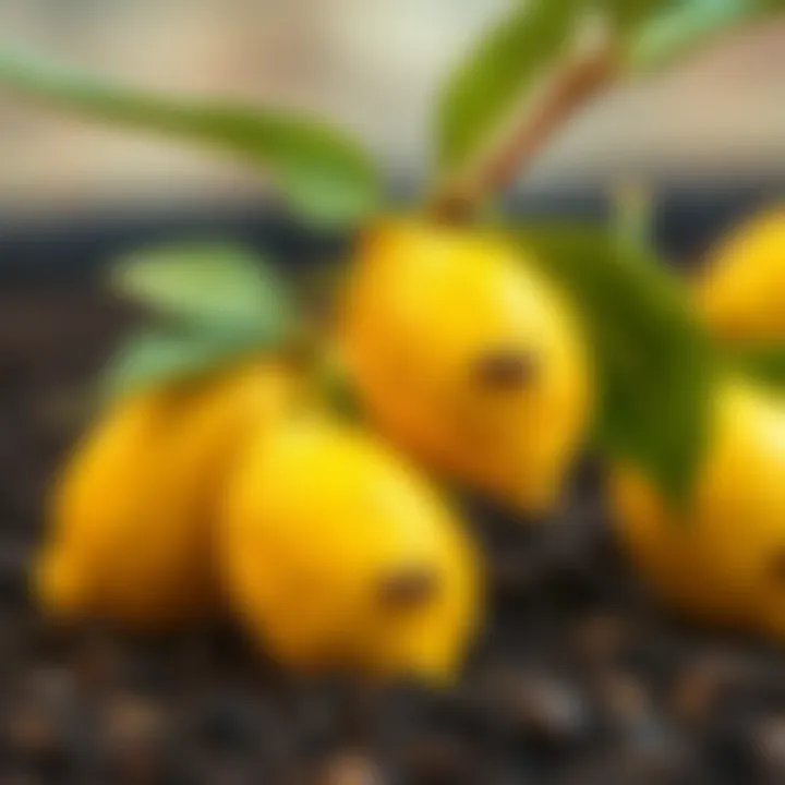 Fresh lemon seeds ready for planting