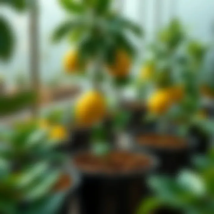 Ideal growing environment for lemon plants