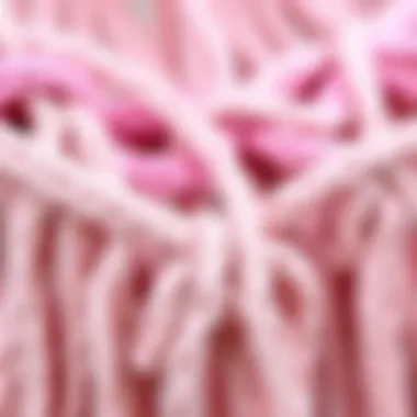 Close-up of macrame knots and techniques