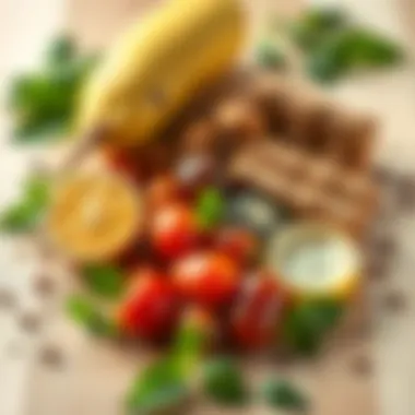 Marinade ingredients displayed in an artistic arrangement