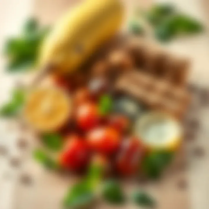 Marinade ingredients displayed in an artistic arrangement