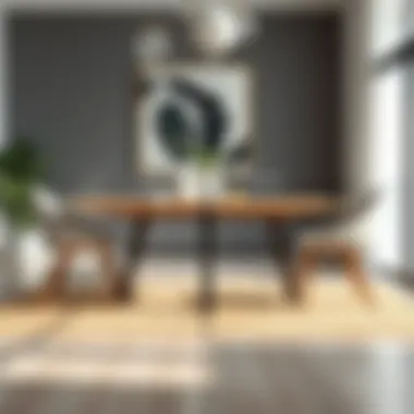 Elegant dining table showcasing ideal dimensions for a modern dining room