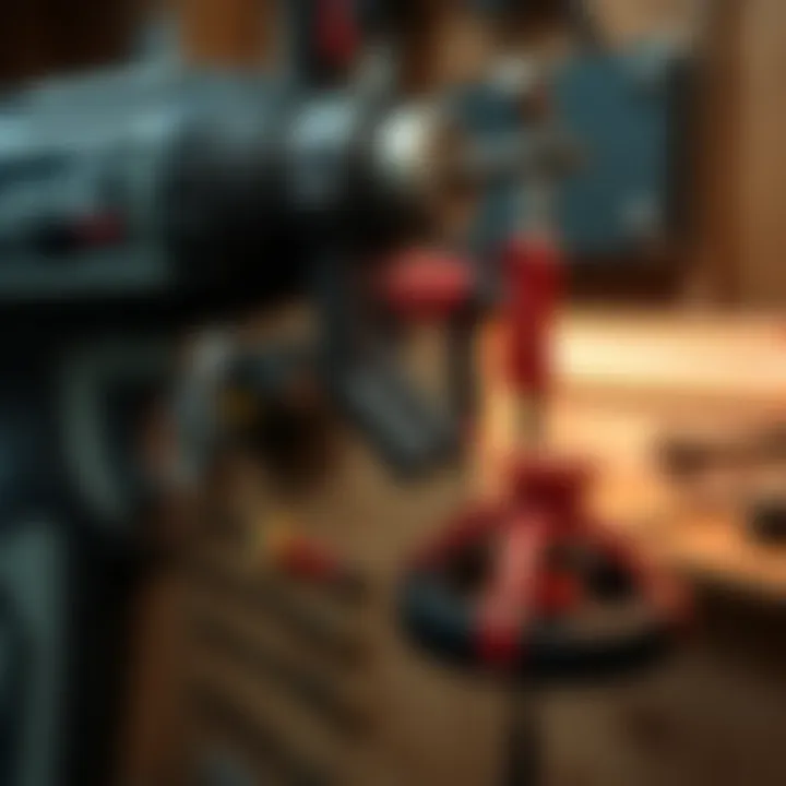 Demonstration of safely using a wrench on a drill