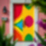 A beautifully painted membrane door showcasing vibrant colors.