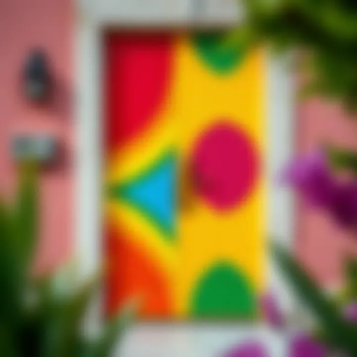 Vibrant Colors on Membrane Doors A beautifully painted membrane door showcasing vibrant colors.