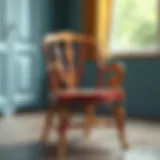 A beautifully restored vintage chair showcasing fresh colors