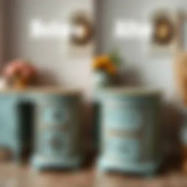 Before and After Spray Paint Transformation Before and after comparison of furniture item after spray painting