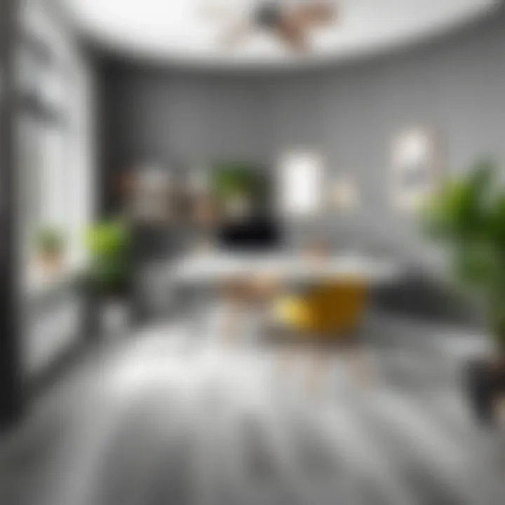 Grey Laminate: The Ideal Base for Creative Workspaces Stylish home office with grey laminate flooring