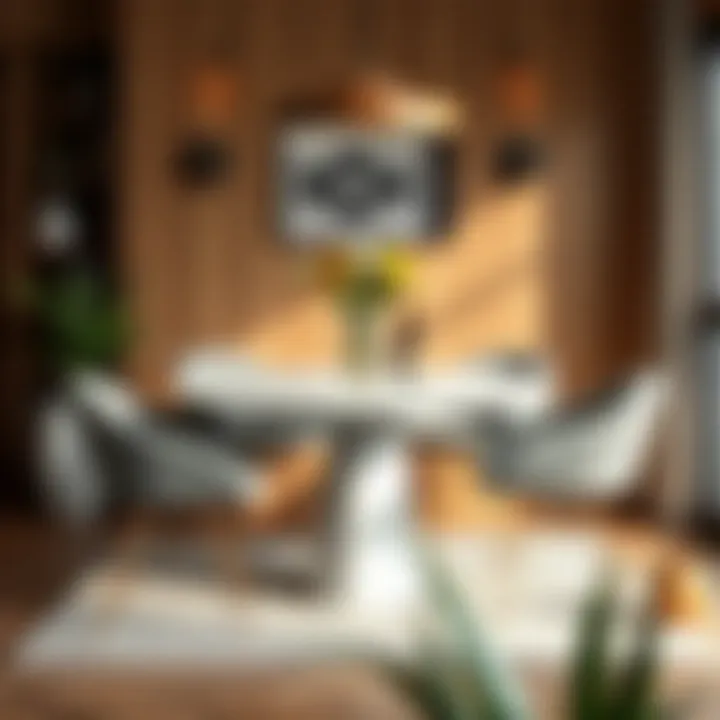 Modern Round Dining Table for Small Spaces Modern round dining table enhancing a small space