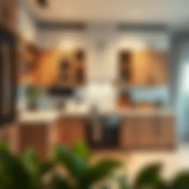 Innovative kitchen cabinet layout maximizing space