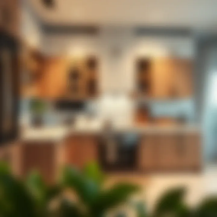 Innovative kitchen cabinet layout maximizing space