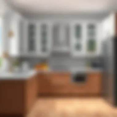 Variety of kitchen cabinet styles in a contemporary kitchen