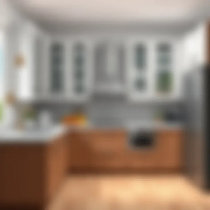 Variety of kitchen cabinet styles in a contemporary kitchen