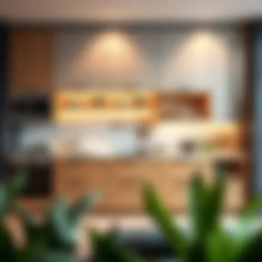 Stylish kitchen with integrated cabinet features, reflecting modern design trends