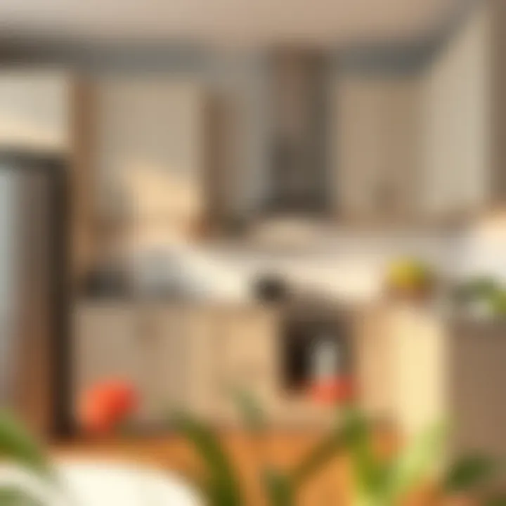 Functional kitchen spaces enhanced by unique panel arrangements.