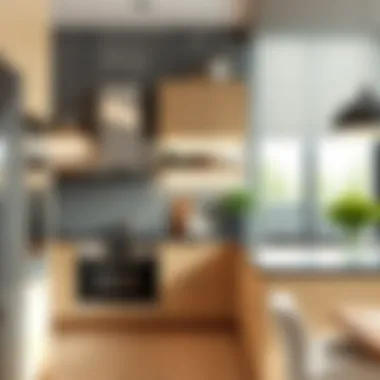 Innovative use of kitchen panels in modern interiors.