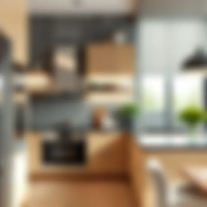 Innovative use of kitchen panels in modern interiors.