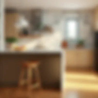 Elegant countertop materials with color harmony