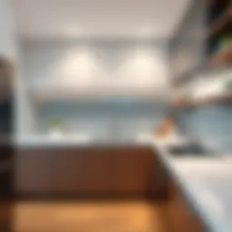 Stylish modern kitchen countertop showcasing functionality