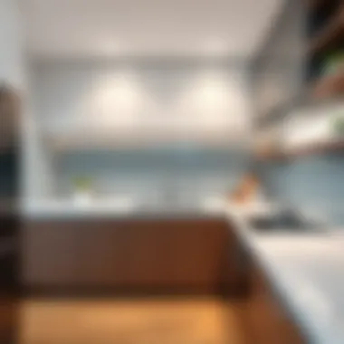 Stylish modern kitchen countertop showcasing functionality