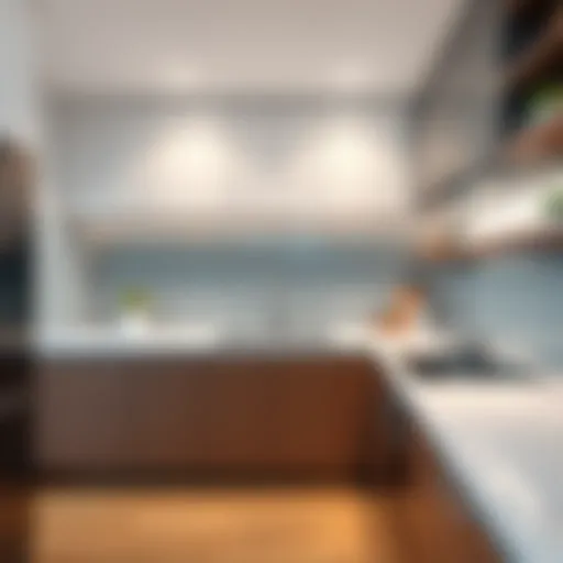 Stylish modern kitchen countertop showcasing functionality