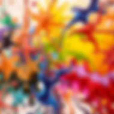 Emotional Resonance of Colors Abstract art depicting the emotional connection of colors and joy